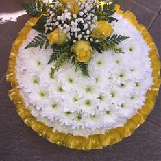 Based Wreath with yellow roses