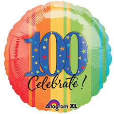 Birthday Balloon 100th 