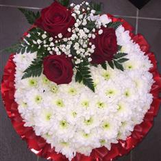 Based Wreath with red roses