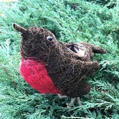 Christmas Robin Planter