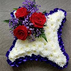 Cushion Memorial Purple ribbon