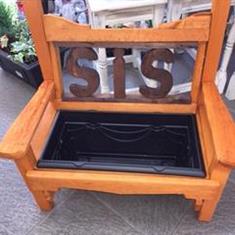 Personalised Sis Wooden Planter Bench