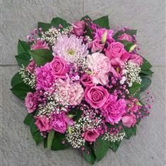 Pink Posy Wreath