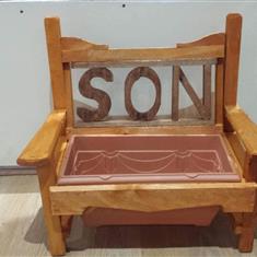 Son Personalised Wooden Planter Bench