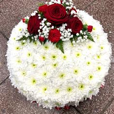Based Wreath white ribbon