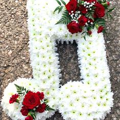 Musical Note in Red and White